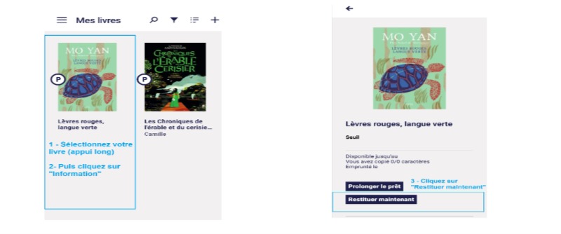 étapes retours